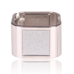 Beautiful Square Silver Bangle With Diamond Dust Bracelet