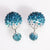 Misses Gum Tee Style Tribal Earrings  - Crystal Drip Light Blue