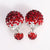 Misses Gum Tee Style Tribal Earrings  - Crystal Drip Red
