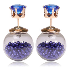 Gum Tee Tribal Earrings - Floating Caviar Royal Blue