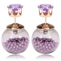 Gum Tee Tribal Earrings - Floating Caviar Purple