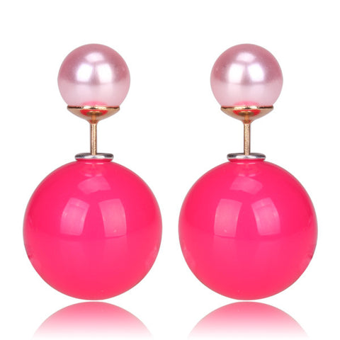 Gum Tee Mise en Style Tribal Earrings - Jelly Rose Pink & Metallic Baby Pink