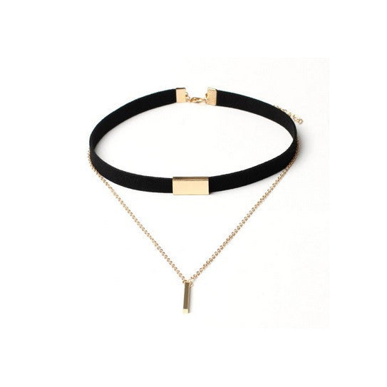 Luxury Velvet Choker - Black with Gold Pendant – Beady Boutique.com