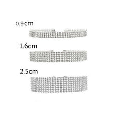 Diamond Pave Choker Necklace - Available in 9mm, 16mm, and 25mm