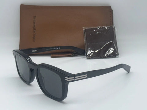 NEW ERMENEGILDO ZEGNA EZ 0230 01A BLACK AUTHENTIC SUNGLASSES RX 50-22