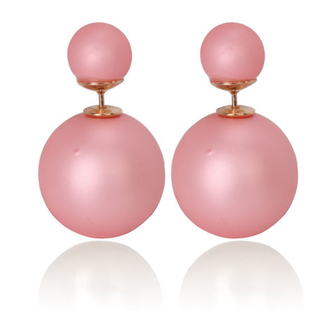Gum Tee Mise en Style Tribal Earrings - Matte Coral Pink