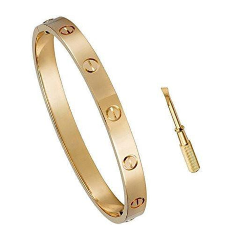 BeadyBoutique Lovers Bracelet Screw Rose Gold Size 8.0"