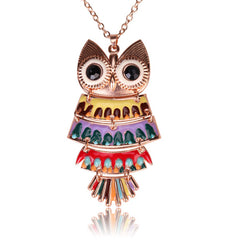 Owl Collection Multicolor Owl Necklace