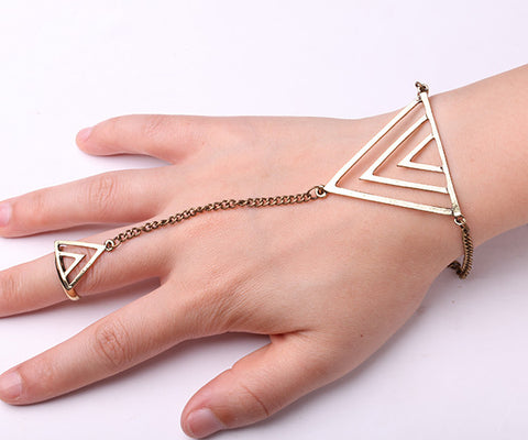 Beautiful Bracelet and Ring Bronze Connection Combo