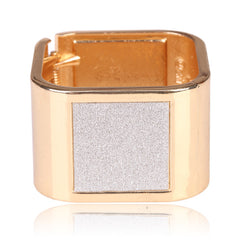Beautiful Square Gold Bangle With Diamond Dust Bracelet