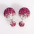 Misses Gum Tee Style Tribal Earrings  - Crystal Drip Rose Pink