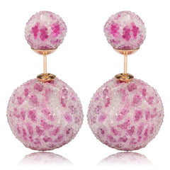 fashionista Earrings Purple Earrings Floral Print Beautiful Earrings