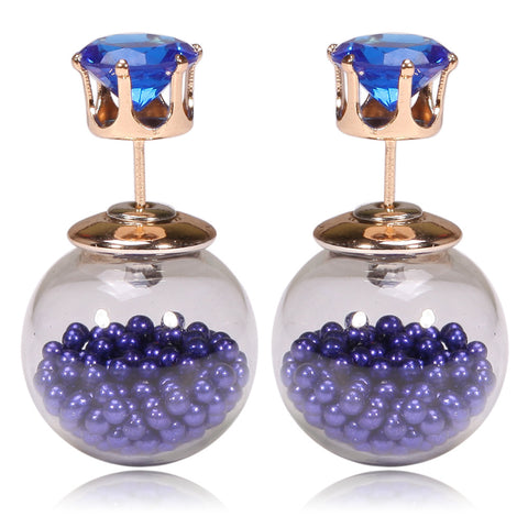 Gum Tee Tribal Earrings - Floating Caviar Royal Blue
