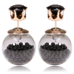 Gum Tee Tribal Earrings - Floating Caviar Black