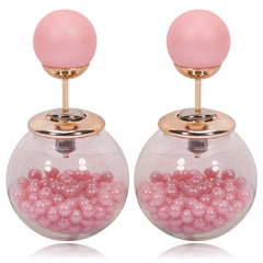 Gum Tee Tribal Earrings - Caviar Collection Pink