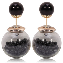 Gum Tee Tribal Earrings - Caviar Collection Black