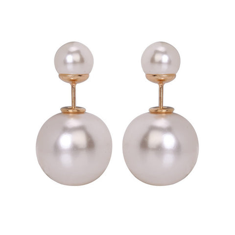 Gum Tee Misses Style Tribal Earrings - Pearl White