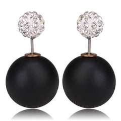 Gum Tee Misses Style Tribal Earrings - Crystal Mix Matte Black