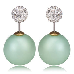 Gum Tee Misses Style Tribal Earrings - Crystal Mix Matte Green