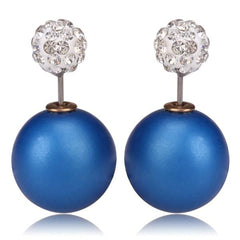 Beads Earrings Blue Earrings Tribal Earrings Crystals Earrings Fashion Earrings Gold Earrings Silver Earrings Limited Edition