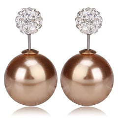 Gum Tee Misses Style Tribal Earrings - Crystal Mix Metallic Bronze