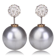 Gum Tee Misses Style Tribal Earrings - Crystal Mix Metallic Silver