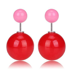 Gum Tee Misses Style Tribal Earrings - Jelly Red & Jelly Baby Pink