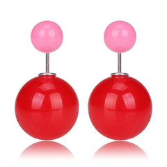 Gum Tee Misses Style Tribal Earrings - Jelly Red & Jelly Baby Pink