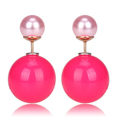 Gum Tee Mise en Style Tribal Earrings - Jelly Rose Pink & Metallic Baby Pink