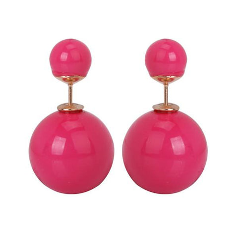 Gum Tee Misses Style Tribal Earrings - Pastel Rose Pink