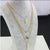 Beady Triple Layer Natural Amethyst Necklace - Gold and Amethyst