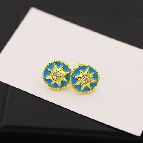 BeadyBoutique Lucky Star Jewelry Collection Earrings - Blue