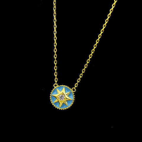 BeadyBoutique Lucky Star Jewelry Collection Necklace - Blue
