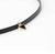 Luxury Leather Choker - Black with Triangle Pendant