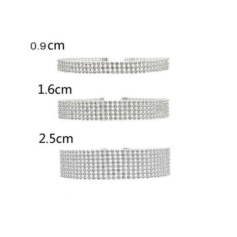 Diamond Pave Choker Necklace - Available in 9mm, 16mm, and 25mm