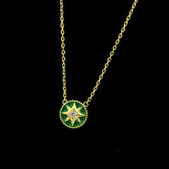BeadyBoutique Lucky Star Jewelry Collection Necklace - Green