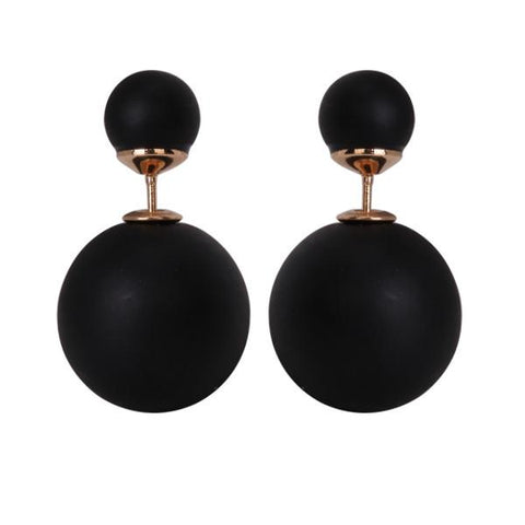 Misses Gum Tee Style Tribal Earrings  - Matte Black