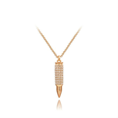 Beady Bite theBullet Necklace - Rose Gold