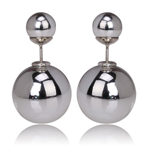 Gum Tee Misses Style Tribal Earrings - Silver Plated