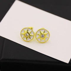 BeadyBoutique Lucky Star Jewelry Collection Earrings - White