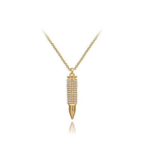 Beady Bite theBullet Necklace - Yellow Gold