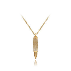 Beady Bite theBullet Necklace - Yellow Gold